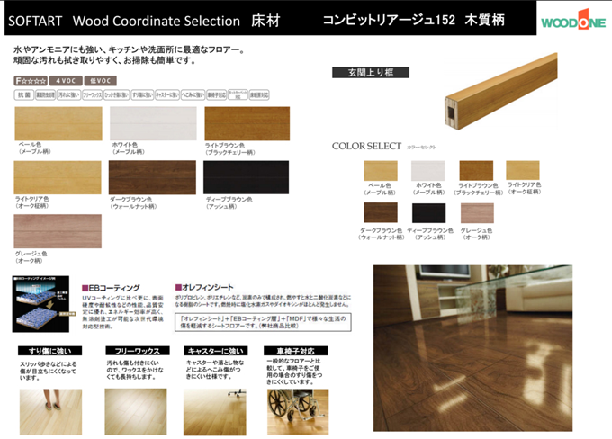 SOFTART Wood Coordinate Selection　床材　コンビットリアージュ152　木質柄